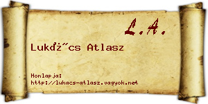 Lukács Atlasz névjegykártya